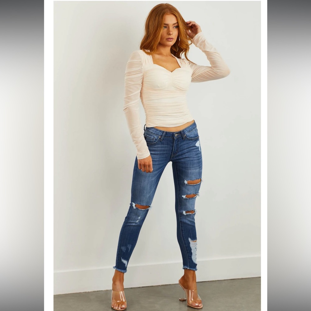 KanCan Distressed Ankle Skinny - Picture 6 of 14